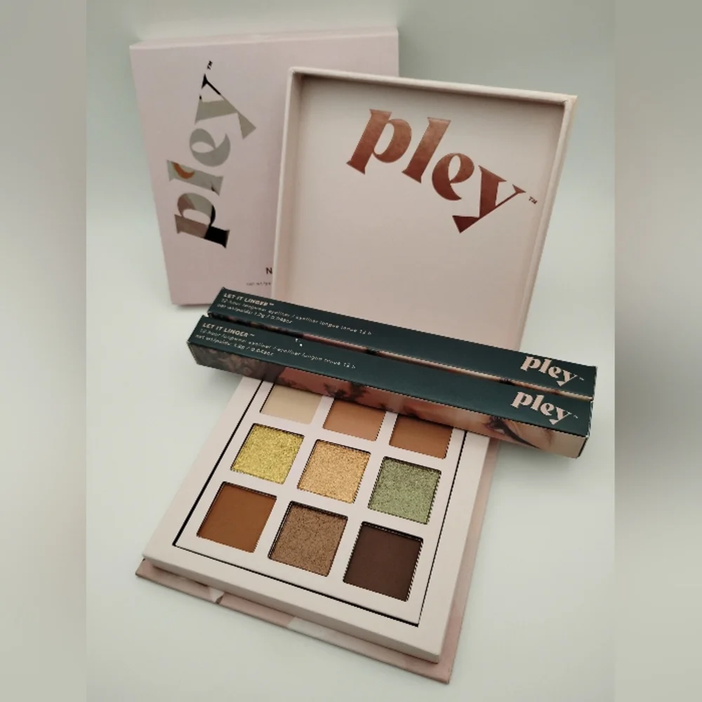 Pley Eyeshadow Palette with Lip Liner In Flora And Firewood Bundle BNIB - Picture 1 of 2